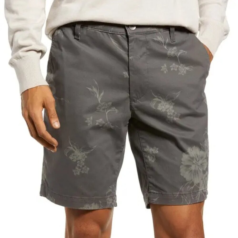 NWT AG Adriano Goldschmied Men's Wanderer Slim Shorts Botanical Floral Chino 40